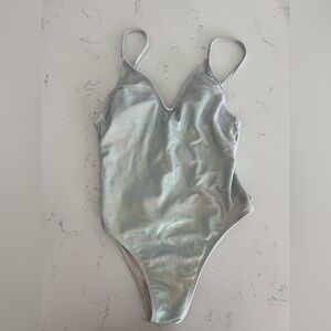 Xhilaration Shiny Silver Kids Bodysuit